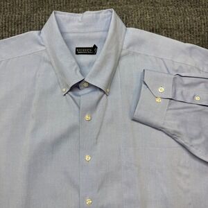 Rochester Egyptian Cotton Non-Iron Dress Shirt Mens 20 34/35 Big Tall Blue